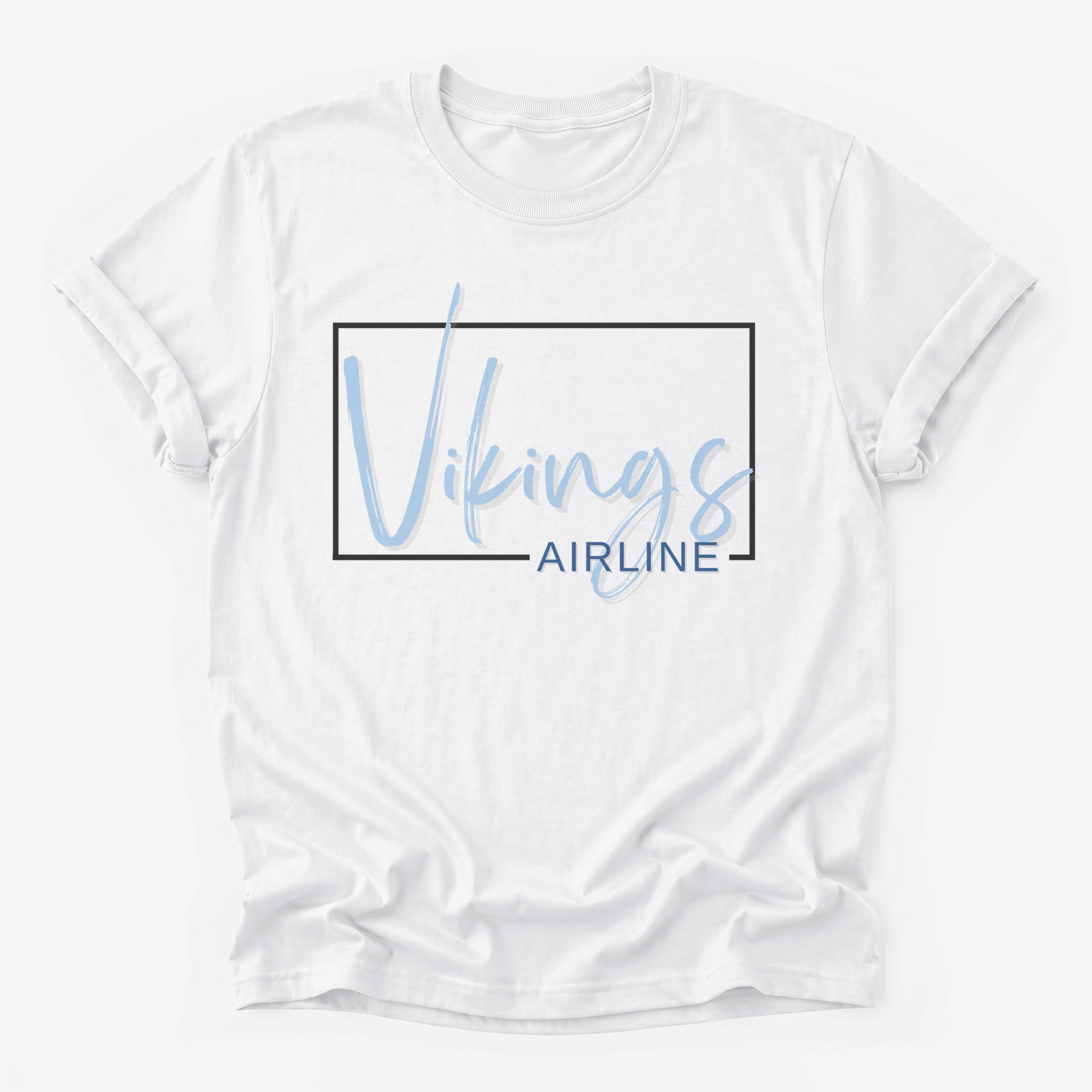 Airline Vikings Framed Mascot Tee in white