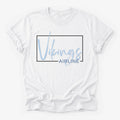 Airline Vikings Framed Mascot Tee in white