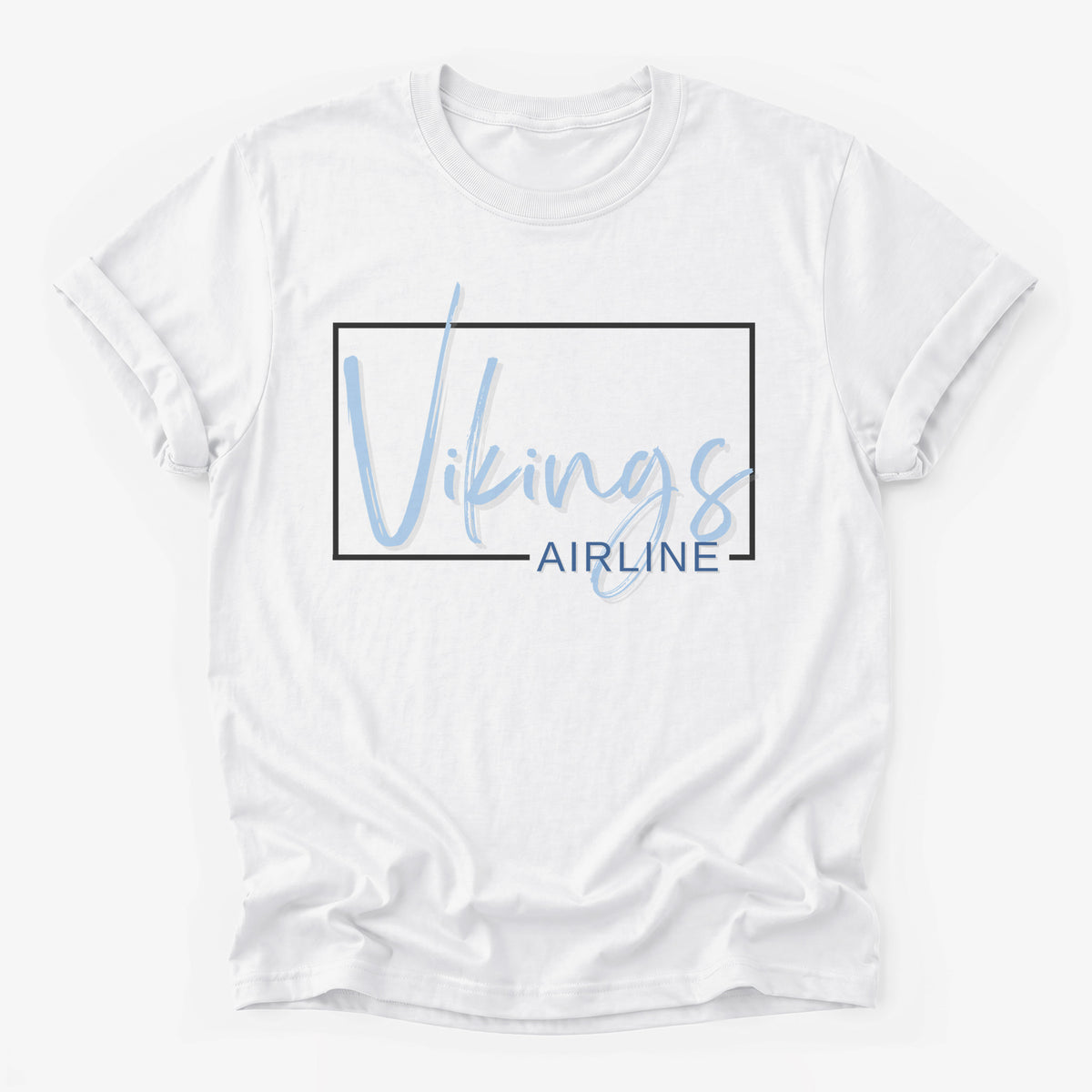 Airline Vikings Framed Mascot Tee in white