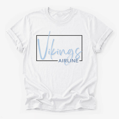 Airline Vikings Framed Mascot Tee in white
