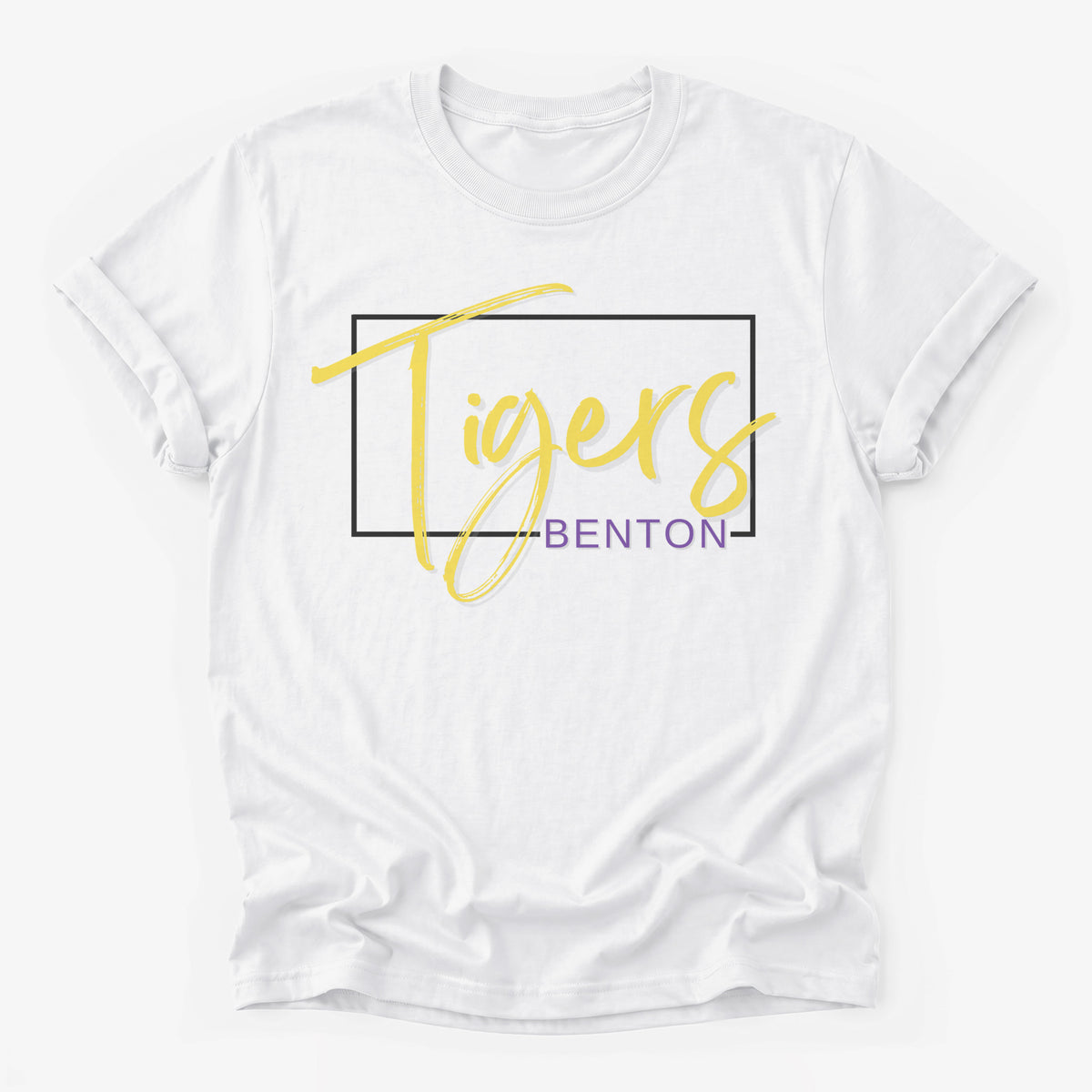 Benton Tigers Framed Mascot Tee in white