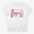 Booker T. Washington Lions Framed Mascot Tee in white