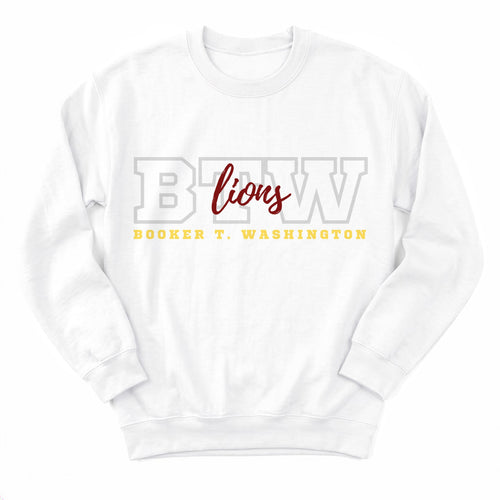 Booker T Washington Lions Campus Crewneck - Layflat