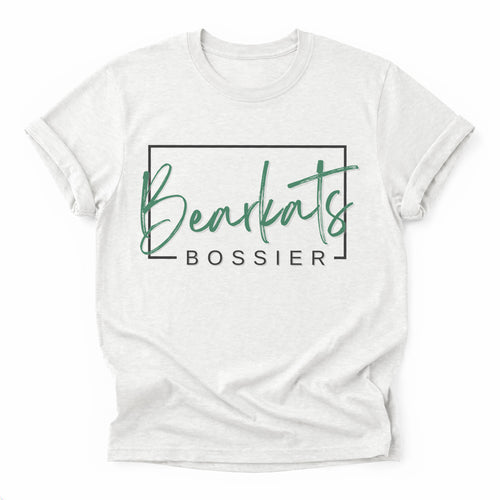 Bossier Bearkats Framed Mascot Tee in Ash
