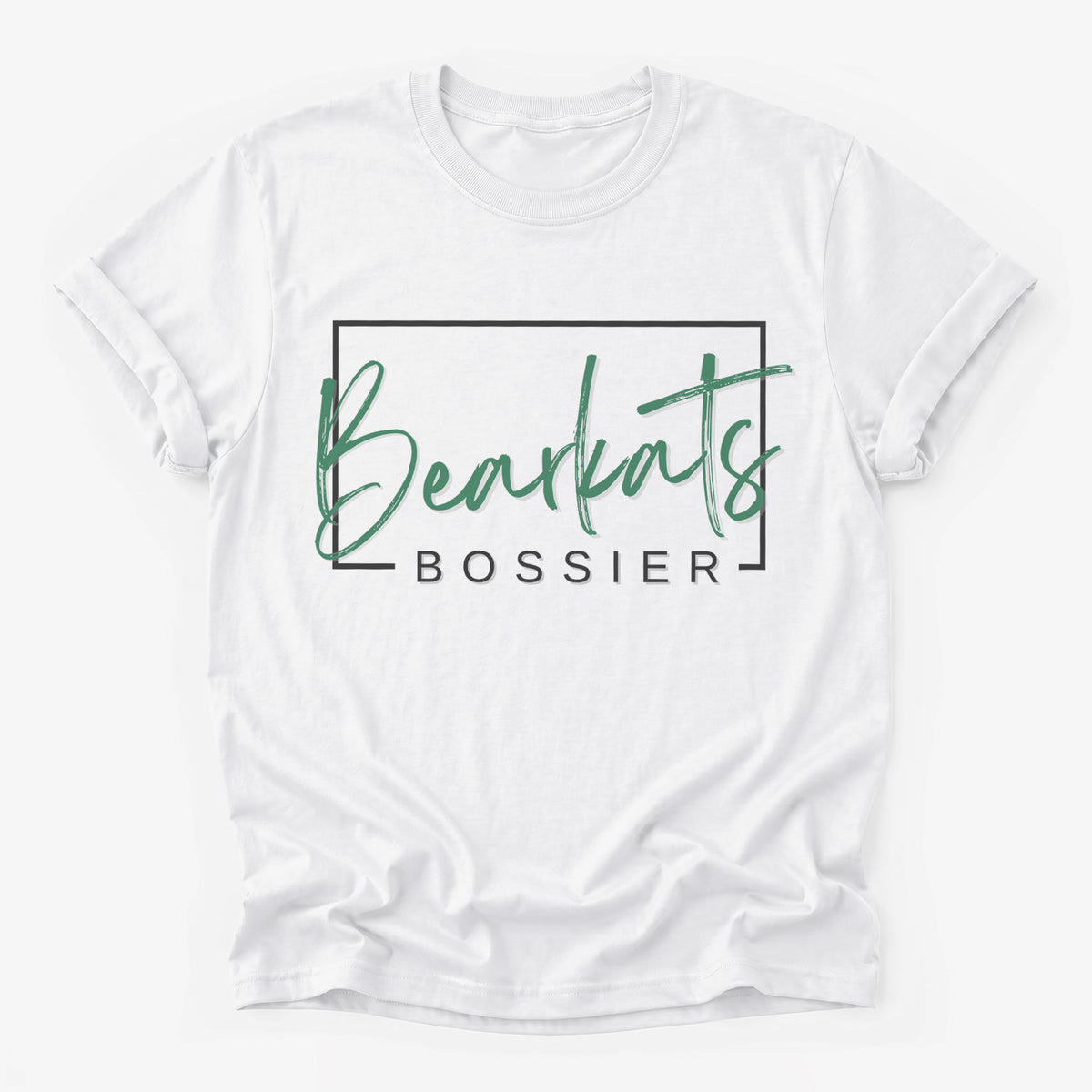 Bossier Bearkats Framed Mascot Tee in White