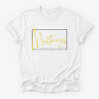 Caddo Magnet Mustangs Framed Mascot Tee in white