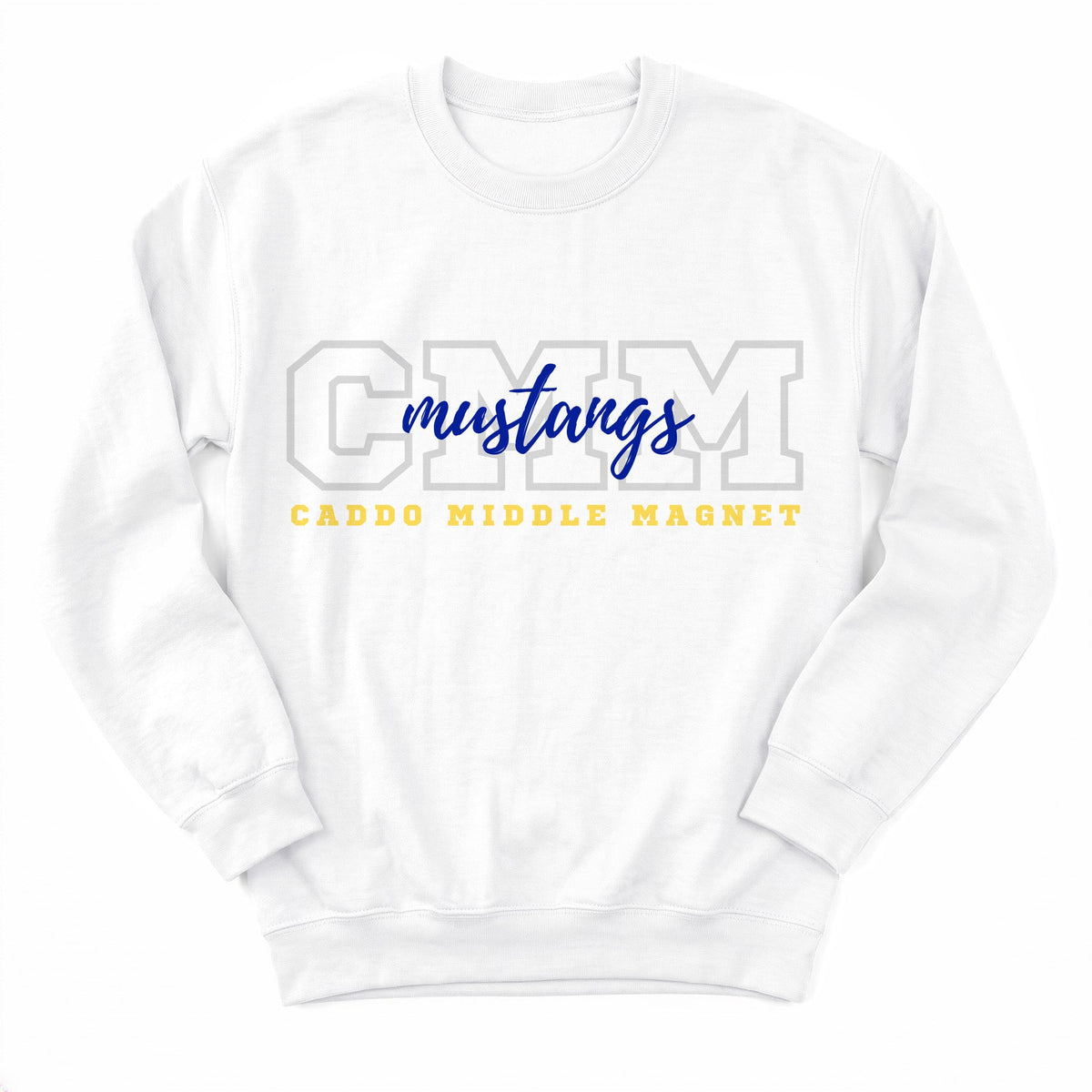 Caddo MM Mustangs Campus Crewneck - Layflat