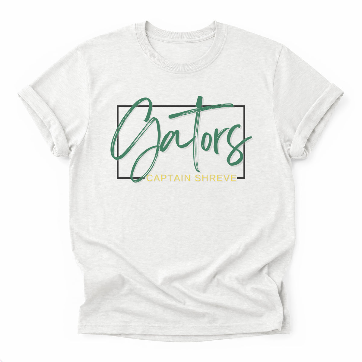 Captain Shreve Gators Framed Mascot Tee in ash grey