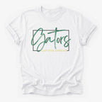 Captain Shreve Gators Framed Mascot Tee in white