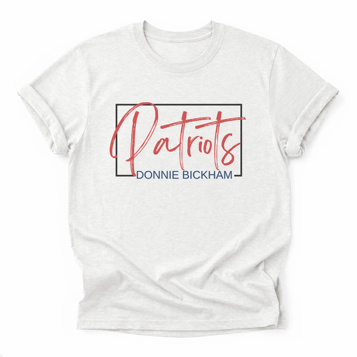 Donnie Bickham Patriots Framed Mascot Tee in ash grey