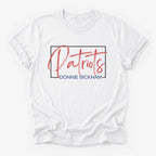 Donnie Bickham Patriots Framed Mascot Tee in white