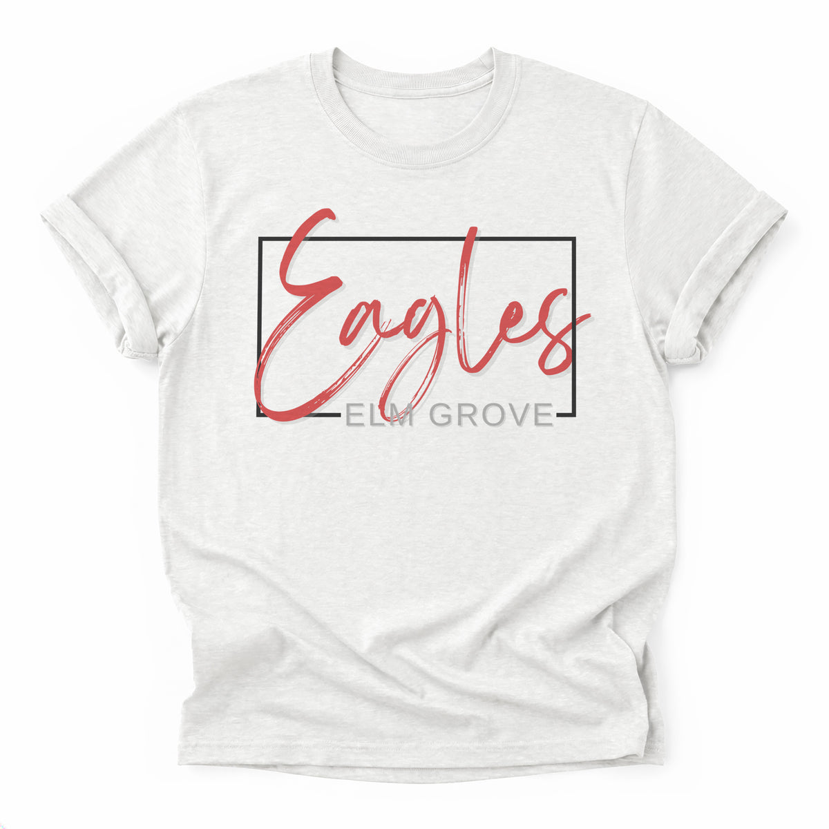 Elm Grove Eagles Framed Mascot Tee in ash grey