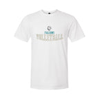 Falcons Courtside Volleyball white Gildan Softstyle T-shirt
