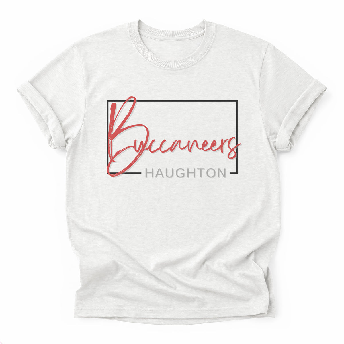 Haughton Buccaneers Framed Mascot Tee in ash grey