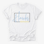 Herndon Hawks Framed Mascot Tee in white