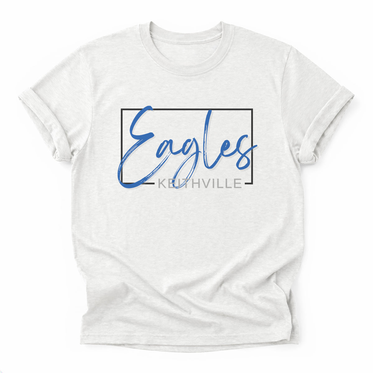 Keithville Eagles Framed Mascot Tee in ash grey