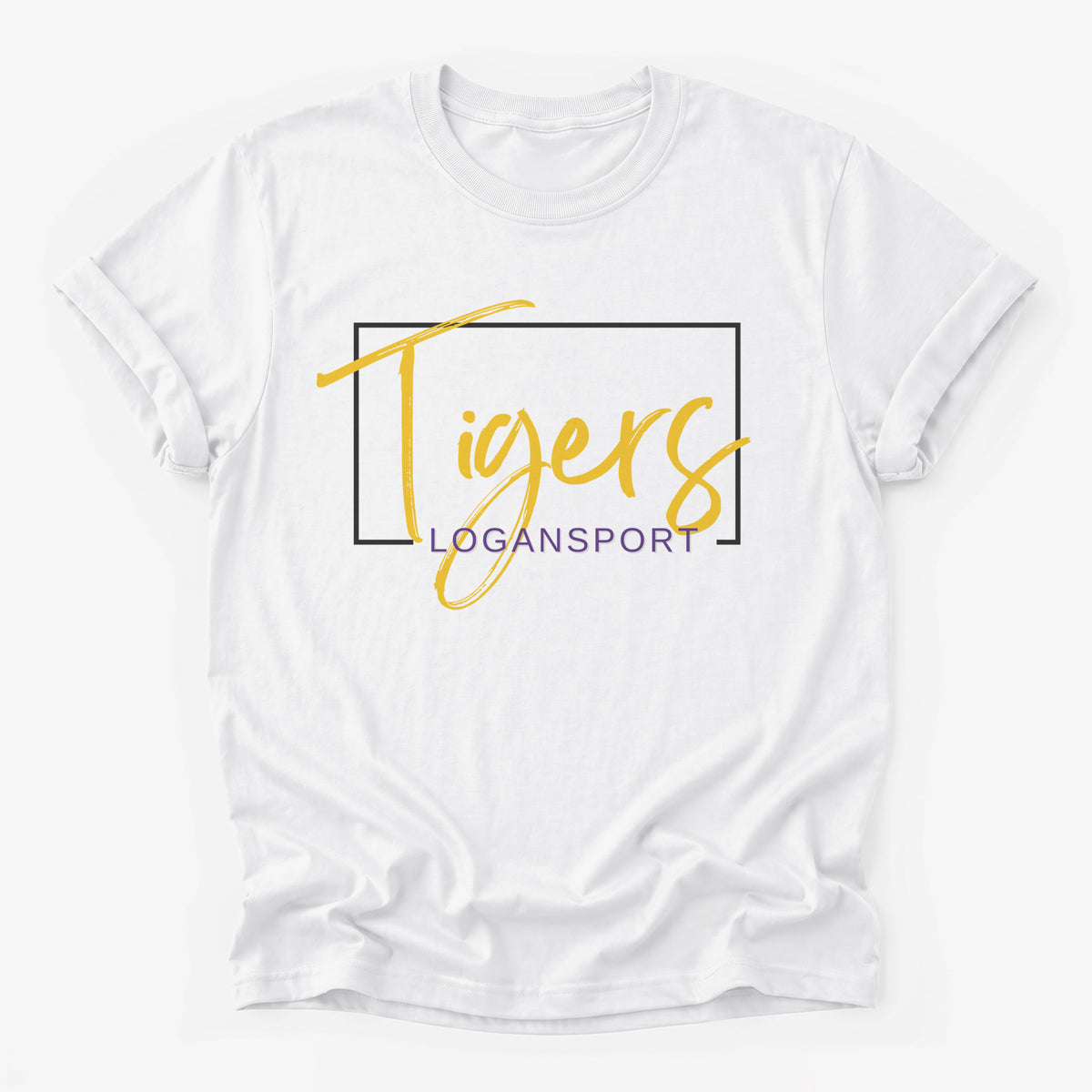 Logansport Tigers Framed Mascot Tee in white