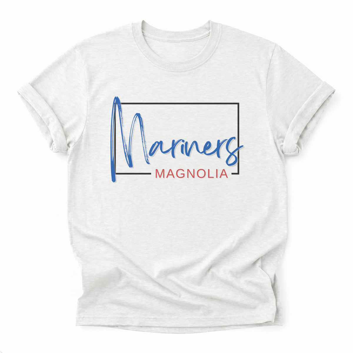 Magnolia Mariners Framed Mascot Tee in ash grey
