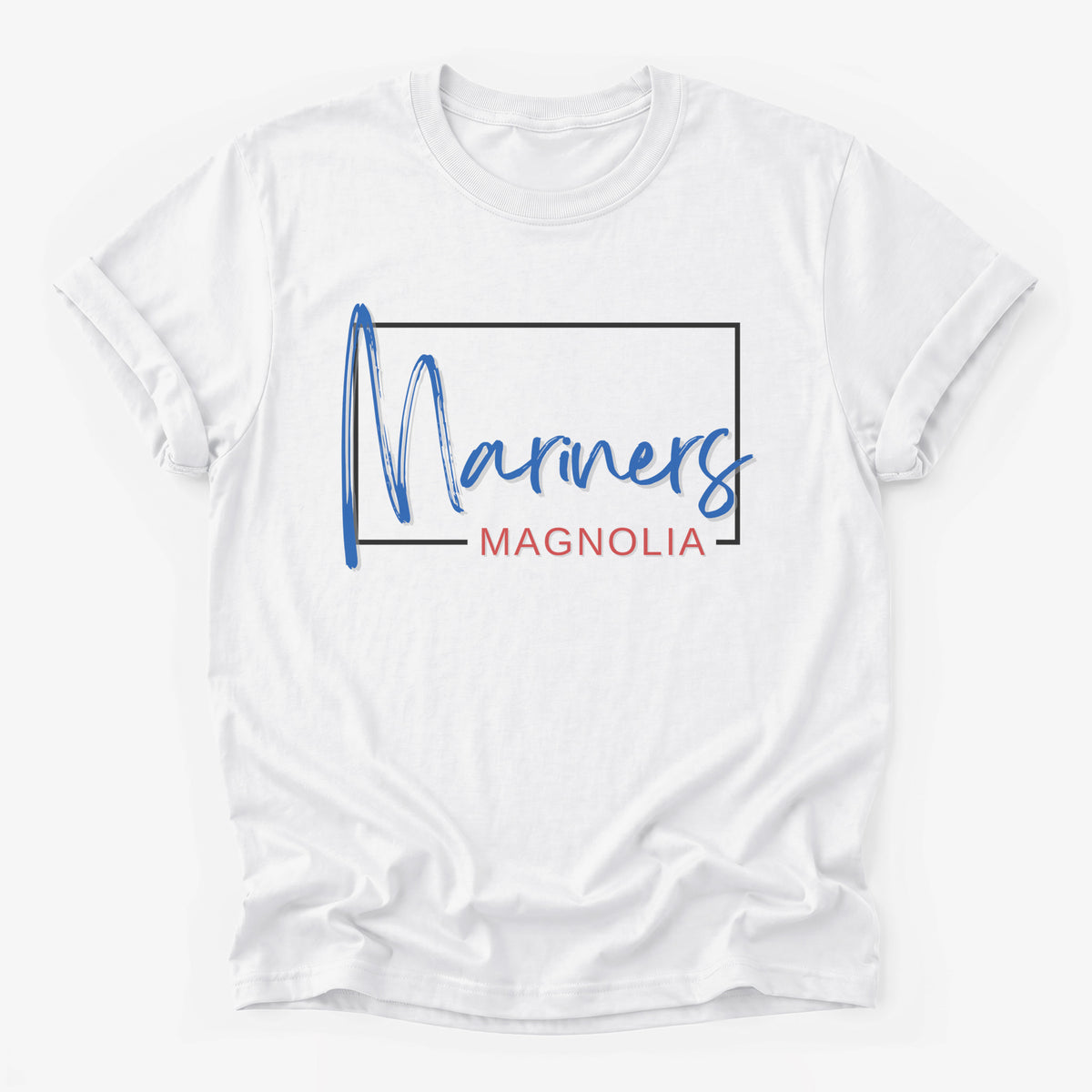 Magnolia Mariners Framed Mascot Tee in white