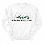 Mansfield MS Wolverines Campus Crewneck - Layflat