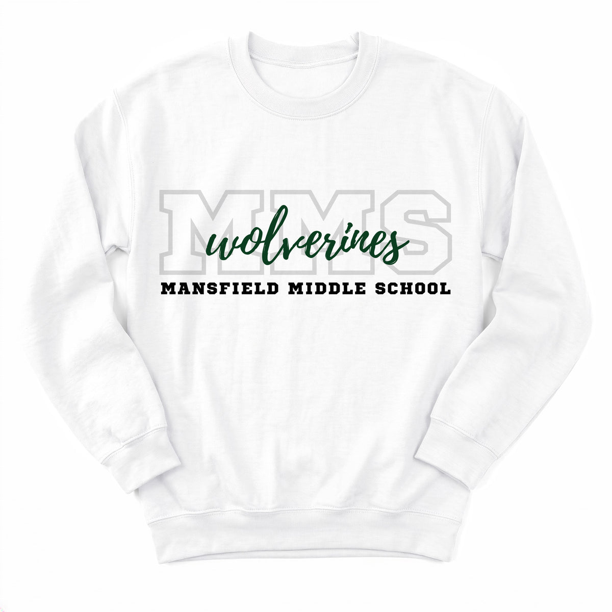 Mansfield MS Wolverines Campus Crewneck - Layflat