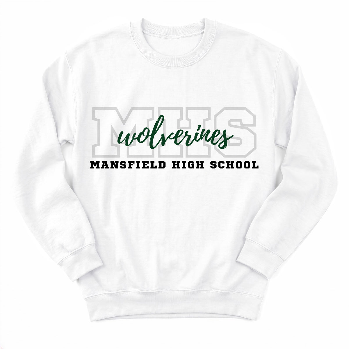 Mansfield Wolverines Campus Crewneck - Layflat