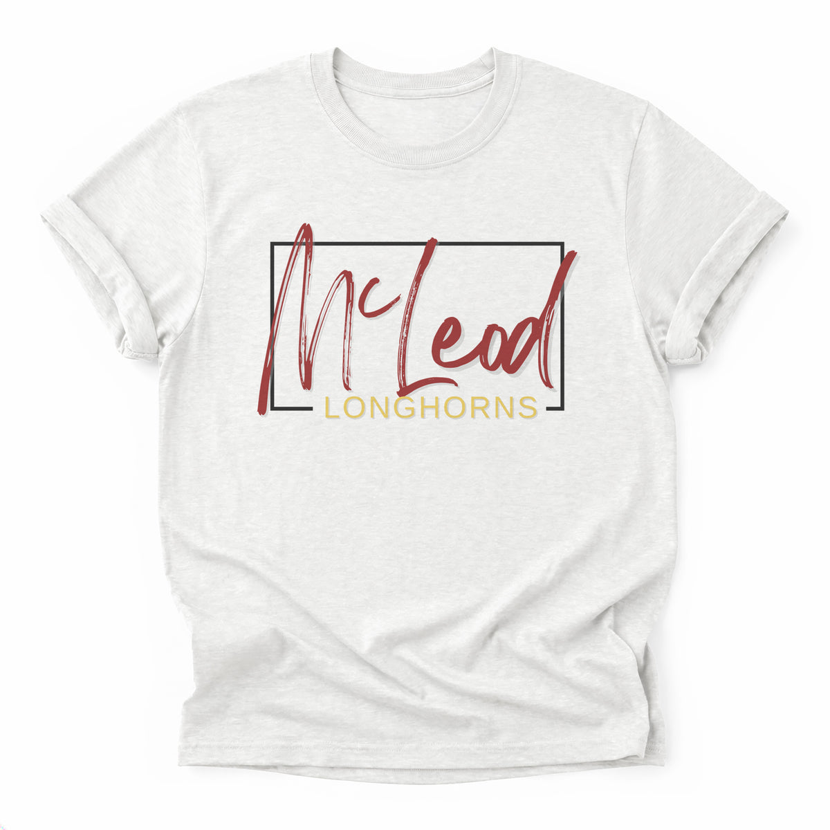 McLeod Longhorns Framed Mascot Tee in ash grey