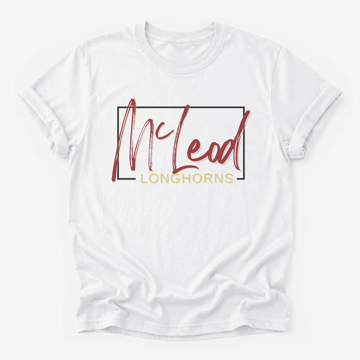 McLeod Longhorns Framed Mascot Tee in white