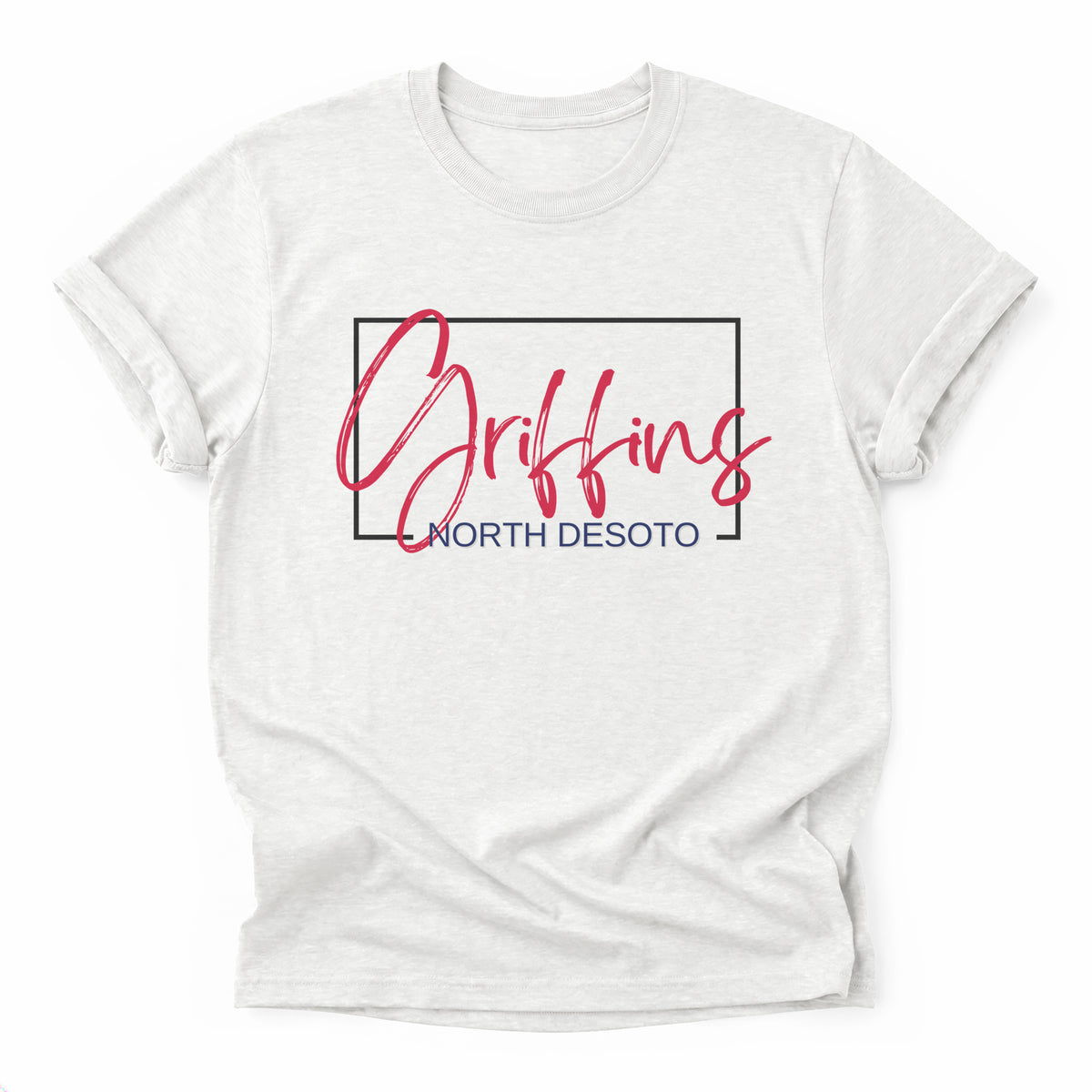 North DeSoto Griffins Framed Mascot Tee in ash grey