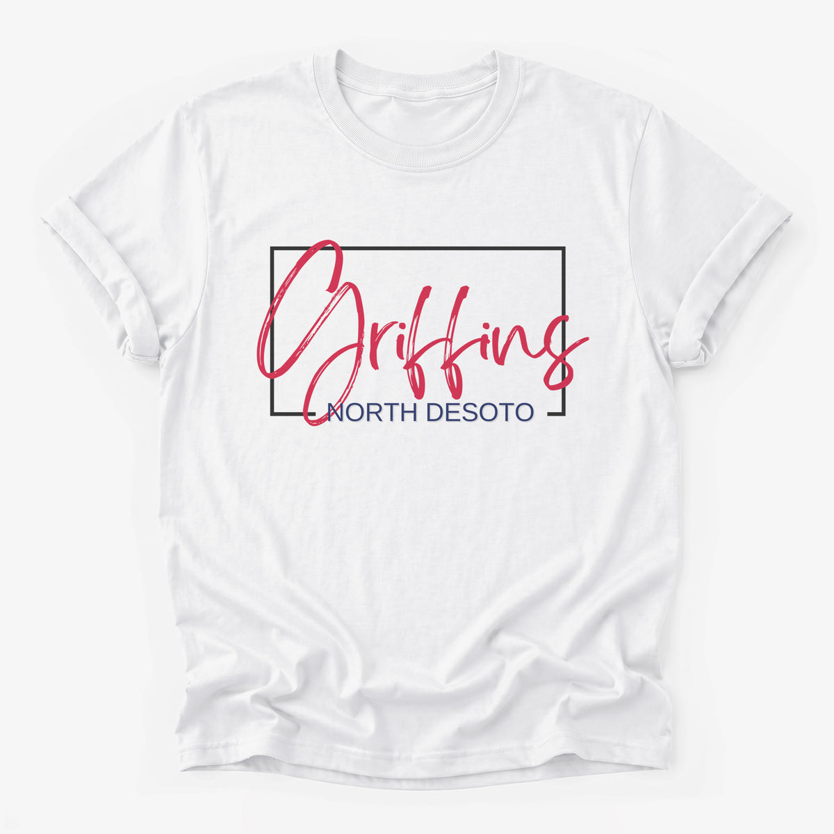 North DeSoto Griffins Framed Mascot Tee in white