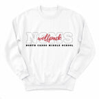 North Caddo MS Wolfpack Campus Crewneck - Layflat