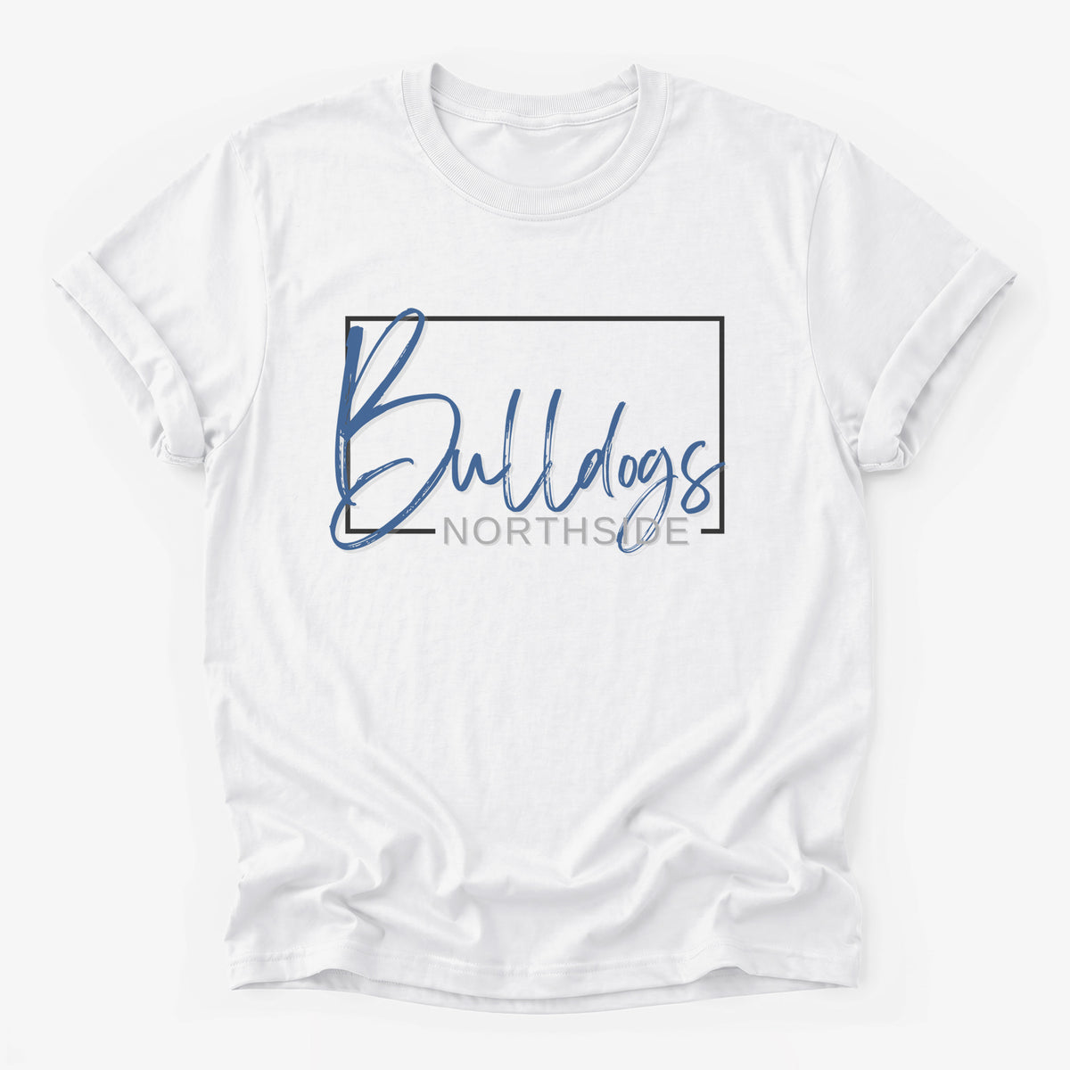 Northside Bulldogs Framed Mascot Tee in white