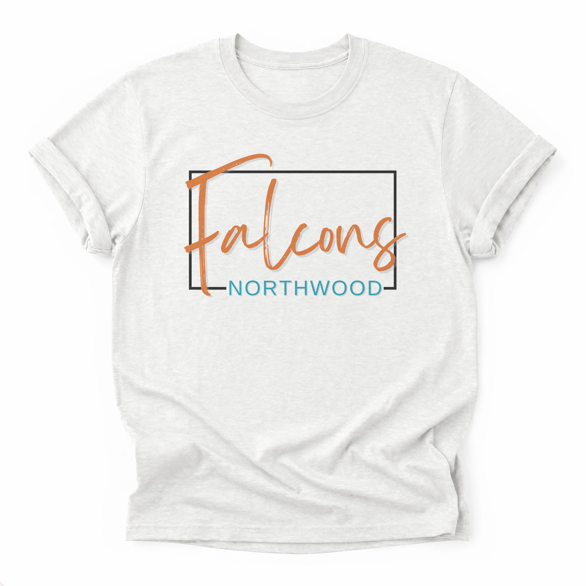 Northwood Falcons Framed Mascot Tee in ash grey