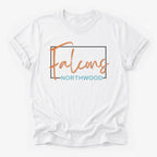 Northwood Falcons Framed Mascot Tee in white