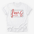 Plain Dealing Lions Framed Mascot Tee in white