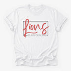 Plain Dealing Lions Framed Mascot Tee in white