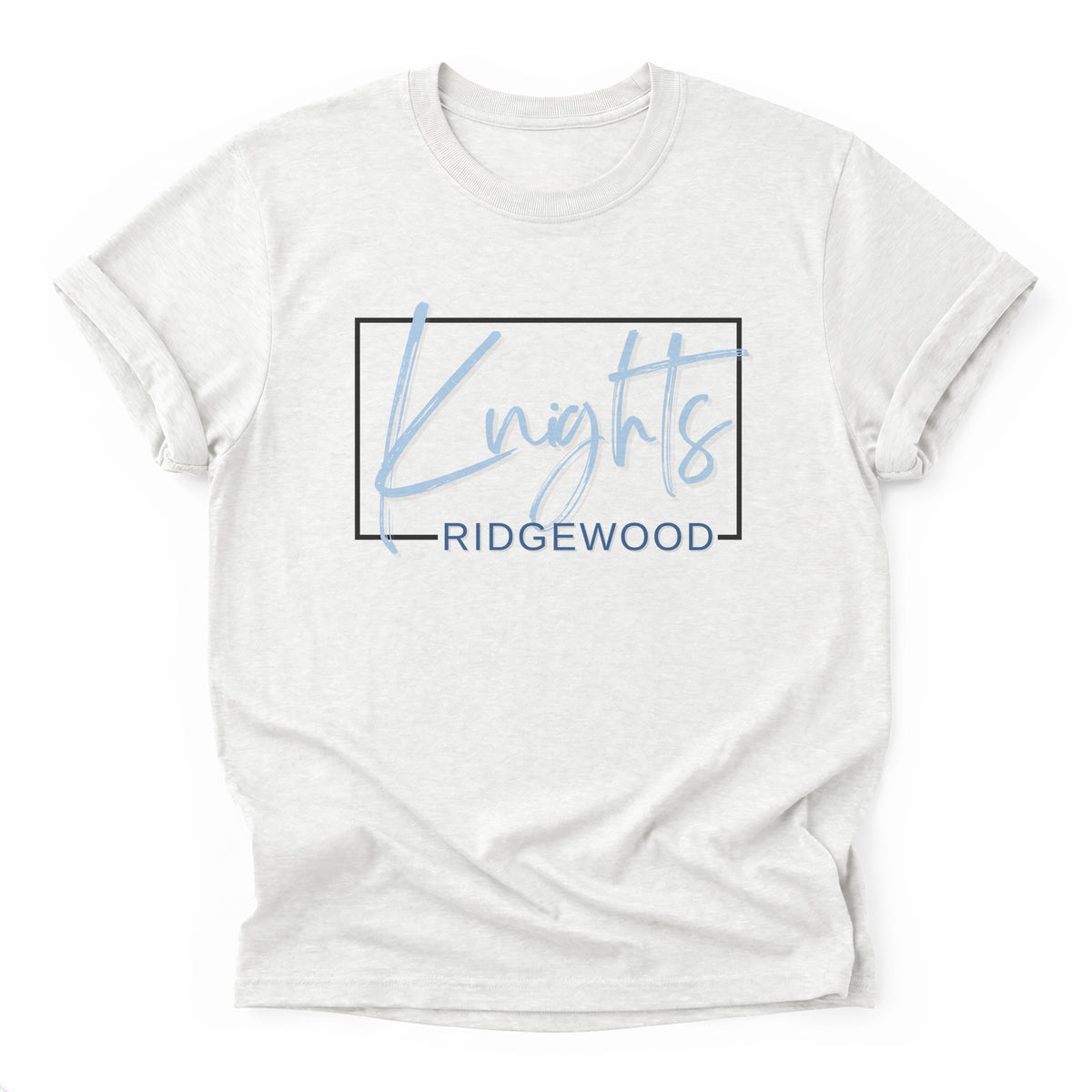 Ridgewood Knights Framed Mascot Tee in ash grey
