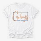 Southwood Cowboys Framed Mascot Tee in white