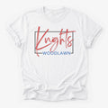 Woodlawn Knights Framed Mascot Tee in white
