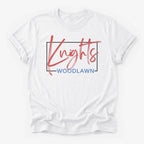 Woodlawn Knights Framed Mascot Tee in white