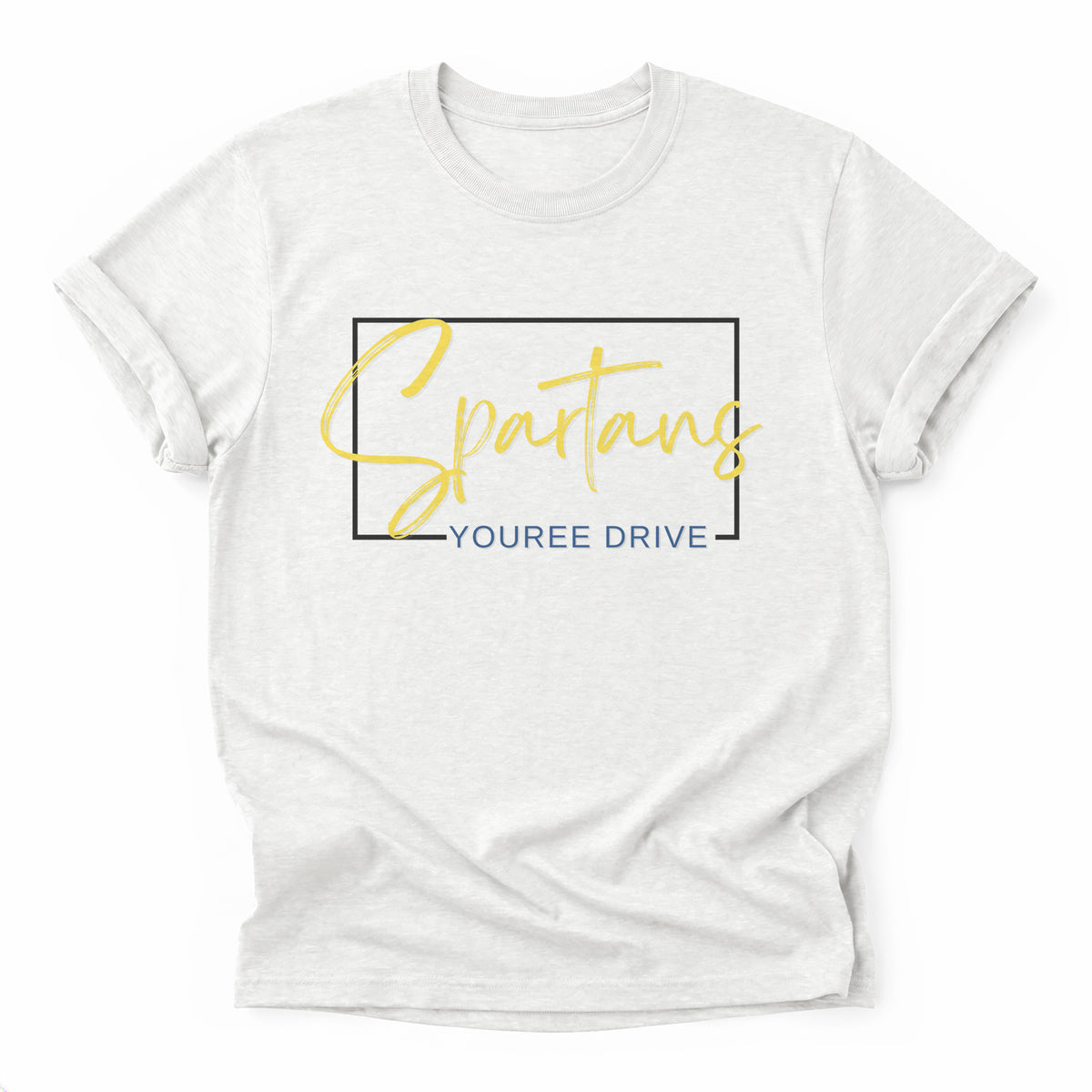Youree Drive Spartans Framed Mascot Tee in ash grey