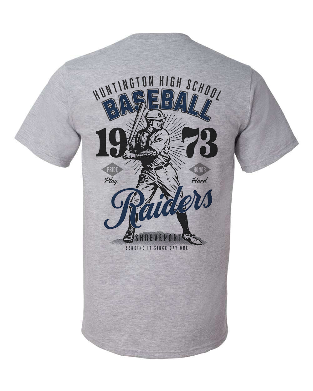 Huntington Raiders Vintage Baseball Tee – personalization preview 2