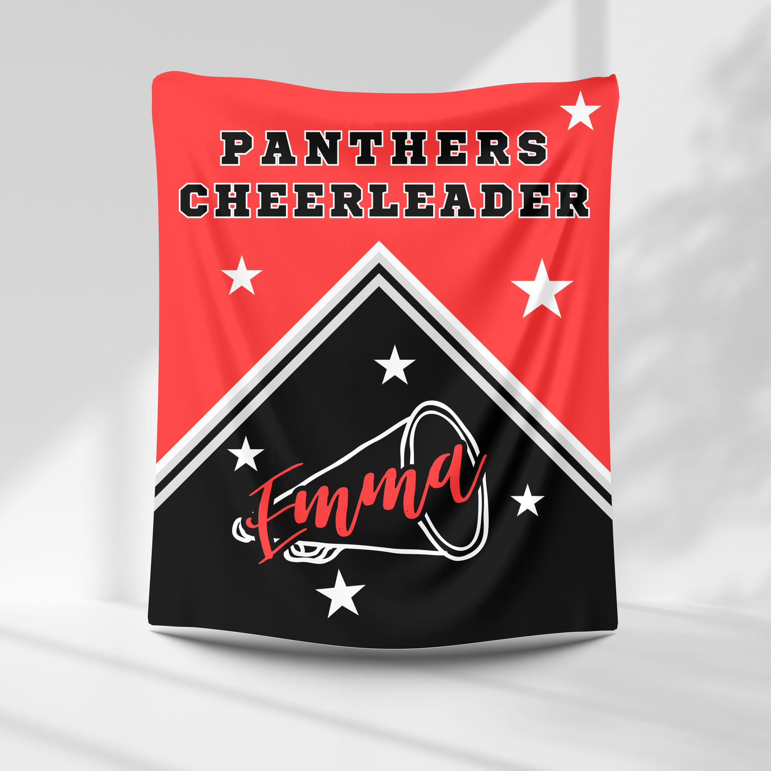 Panthers Personalized Cheer Blanket