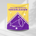 Yellow Jackets Personalized Cheer Blanket – personalization preview 1