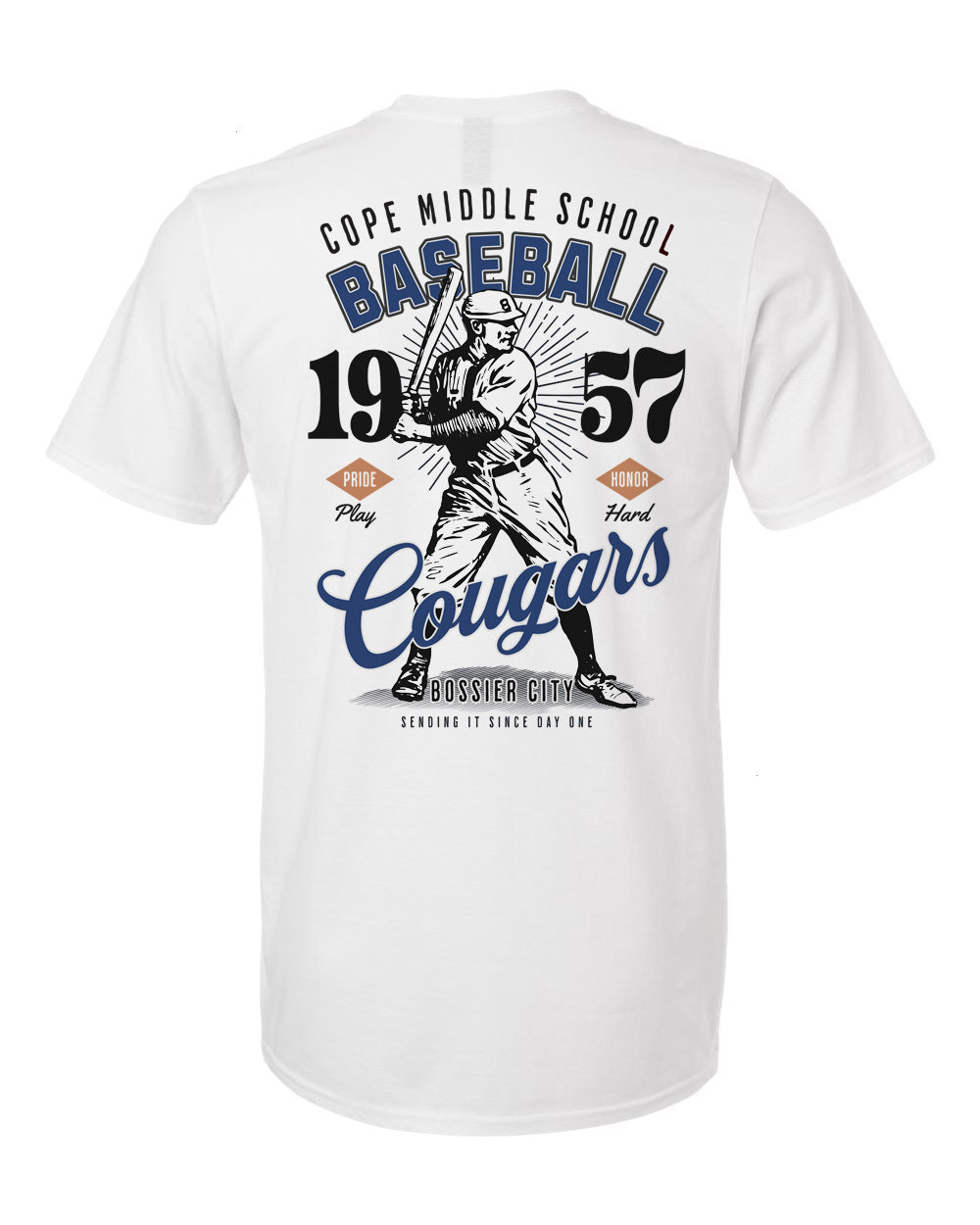 Cope Cougars Vintage Baseball Tee