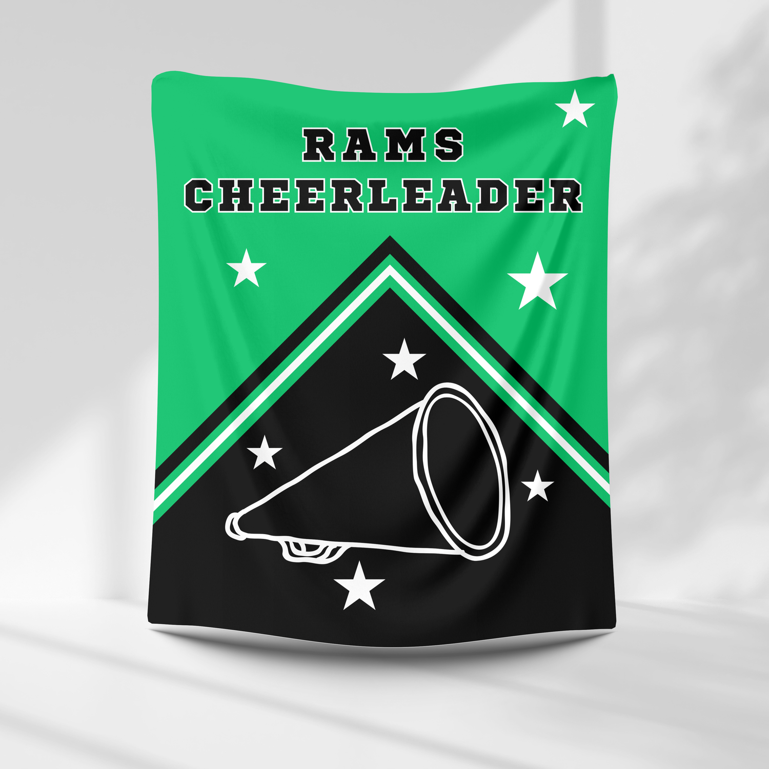 Rams Personalized Cheer Blanket – personalization preview 1