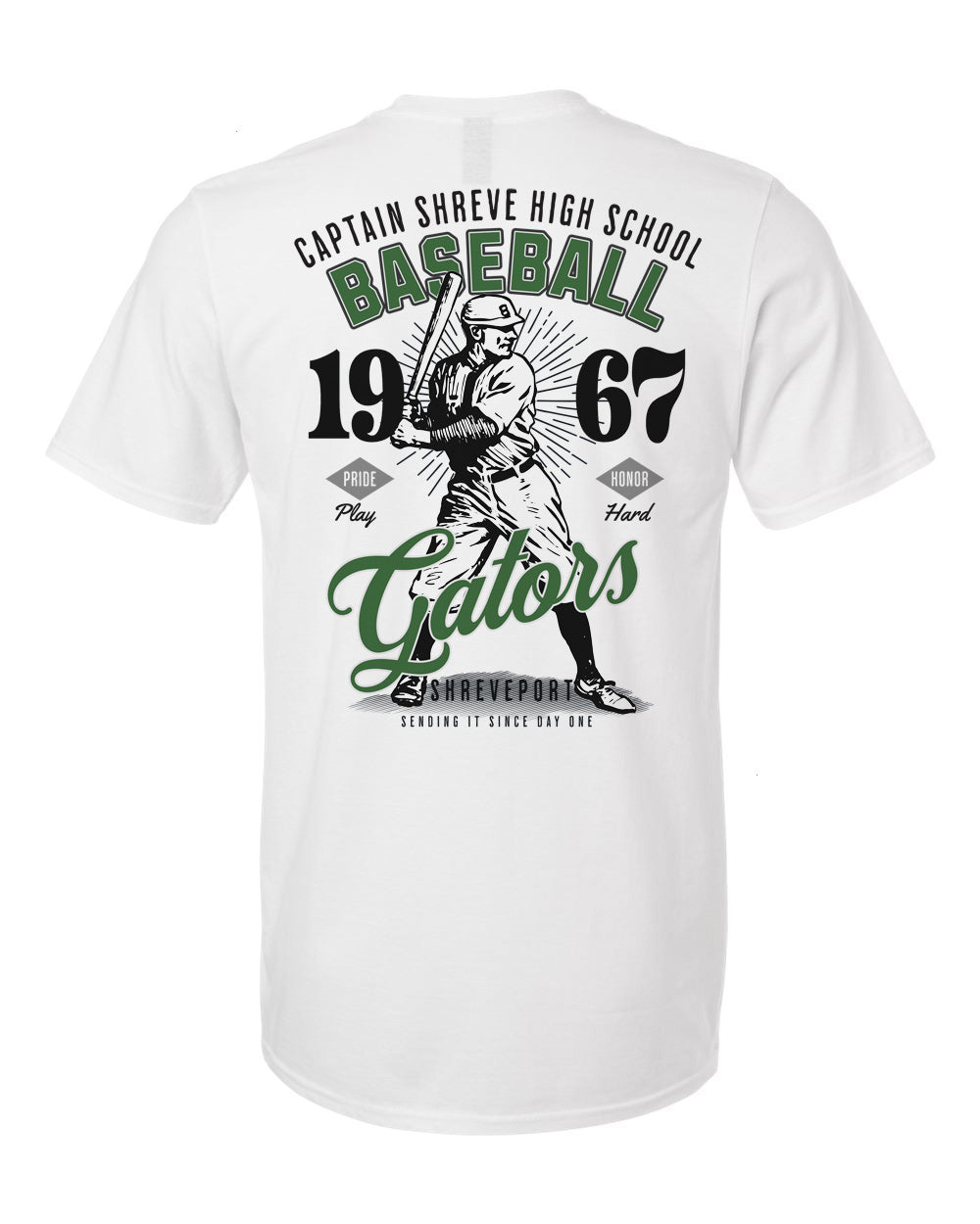 Captain Shreve Gators Vintage Baseball Tee – personalization preview 5