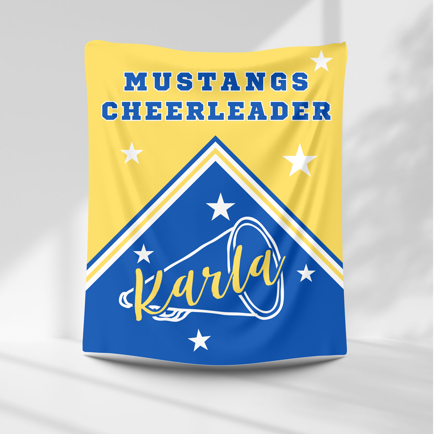 Mustangs Personalized Cheer Blanket - CMMM