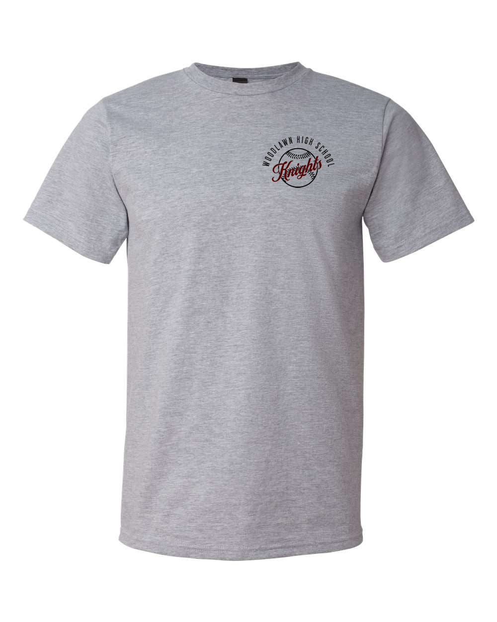 Woodlawn Knights Vintage Baseball Tee – personalization preview 1