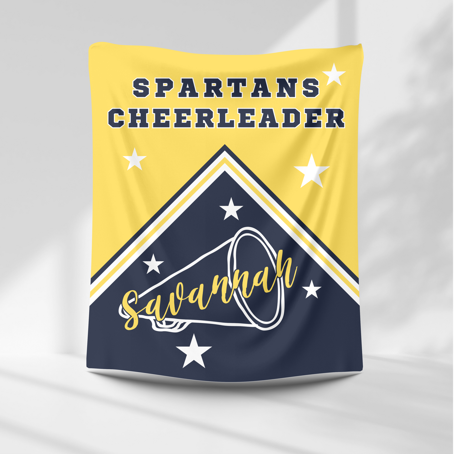 Spartans Personalized Cheer Blanket